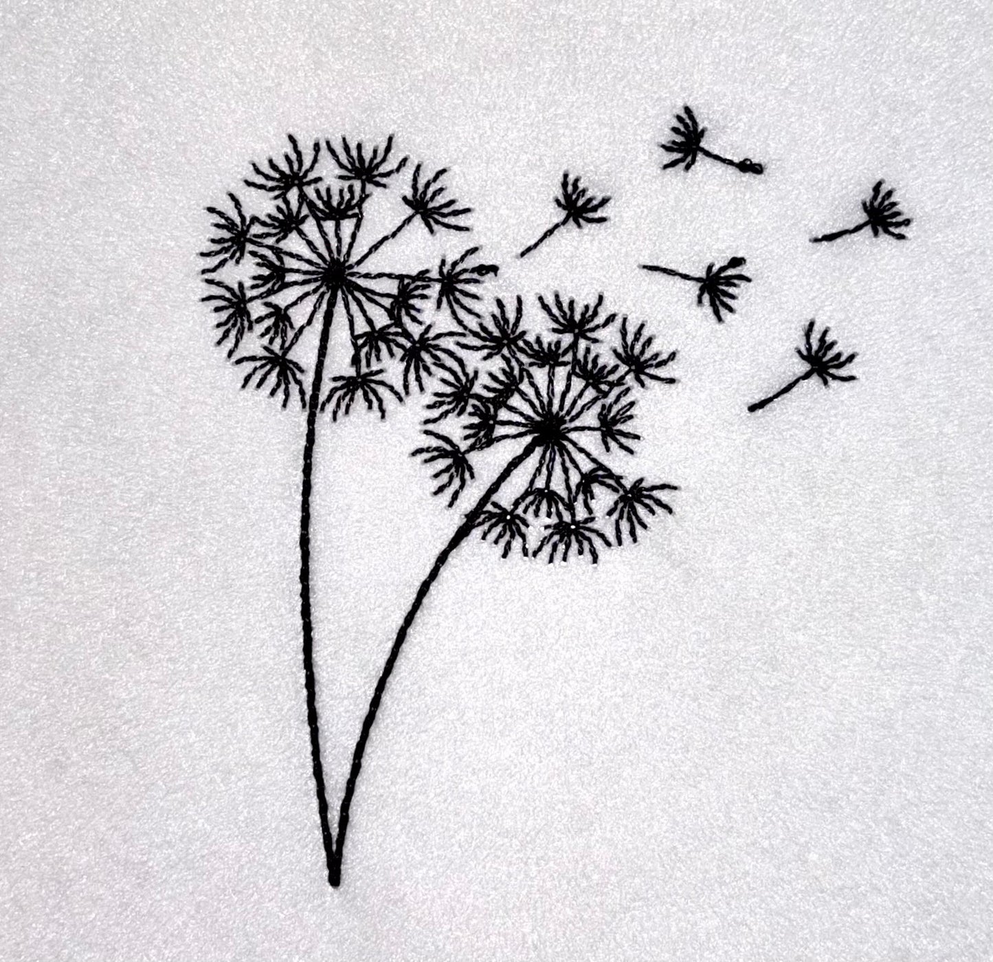 Long-sleeve Midi Crewneck Dandelions T-shirt