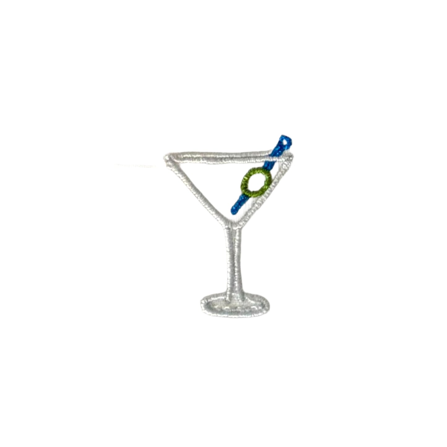 White Linen Embroidered Large Martini Cocktail Napkins
