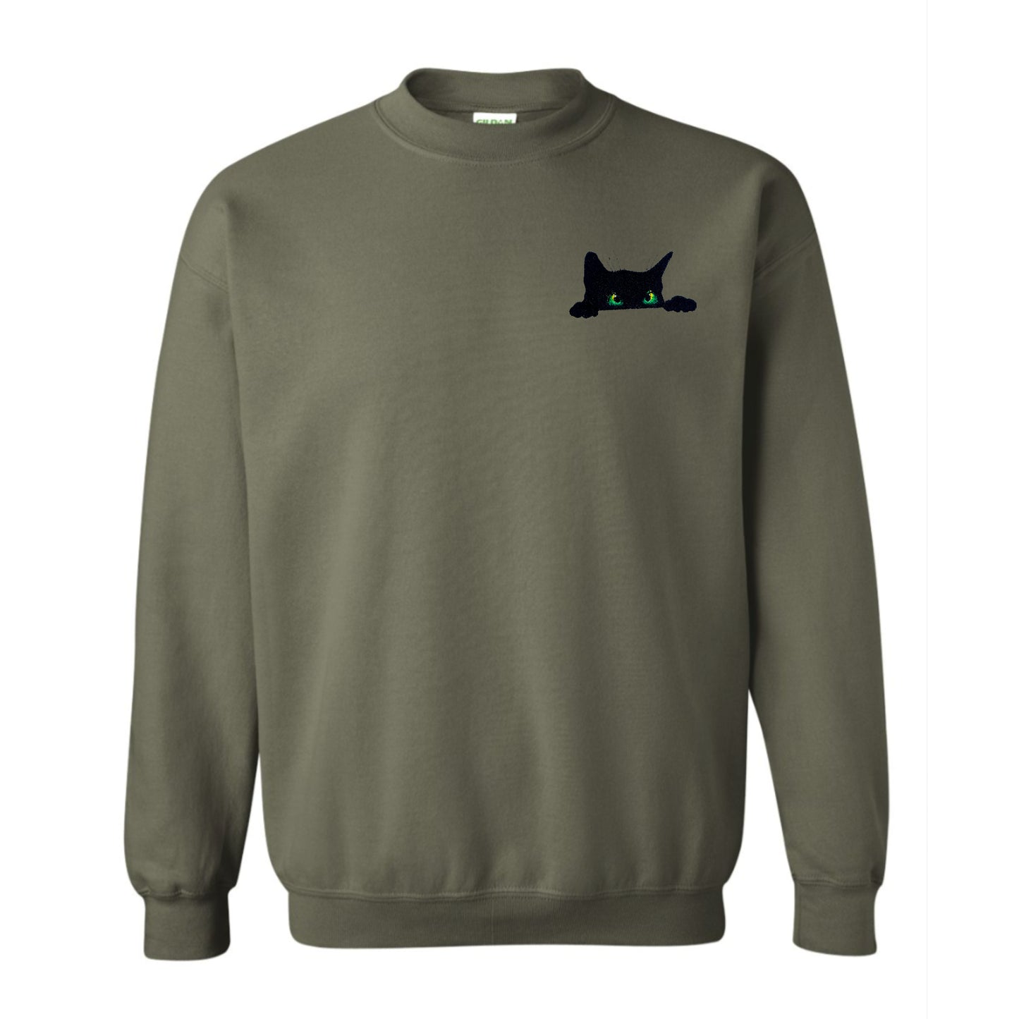 Women's Crewneck Peeking Kitten Sweatshirt