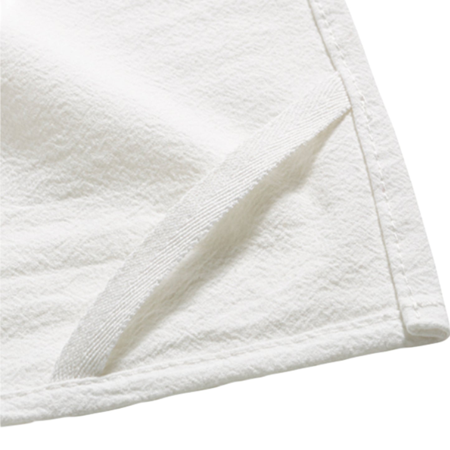 Embroidered Blue Coral White Kitchen Towel Tea Towel