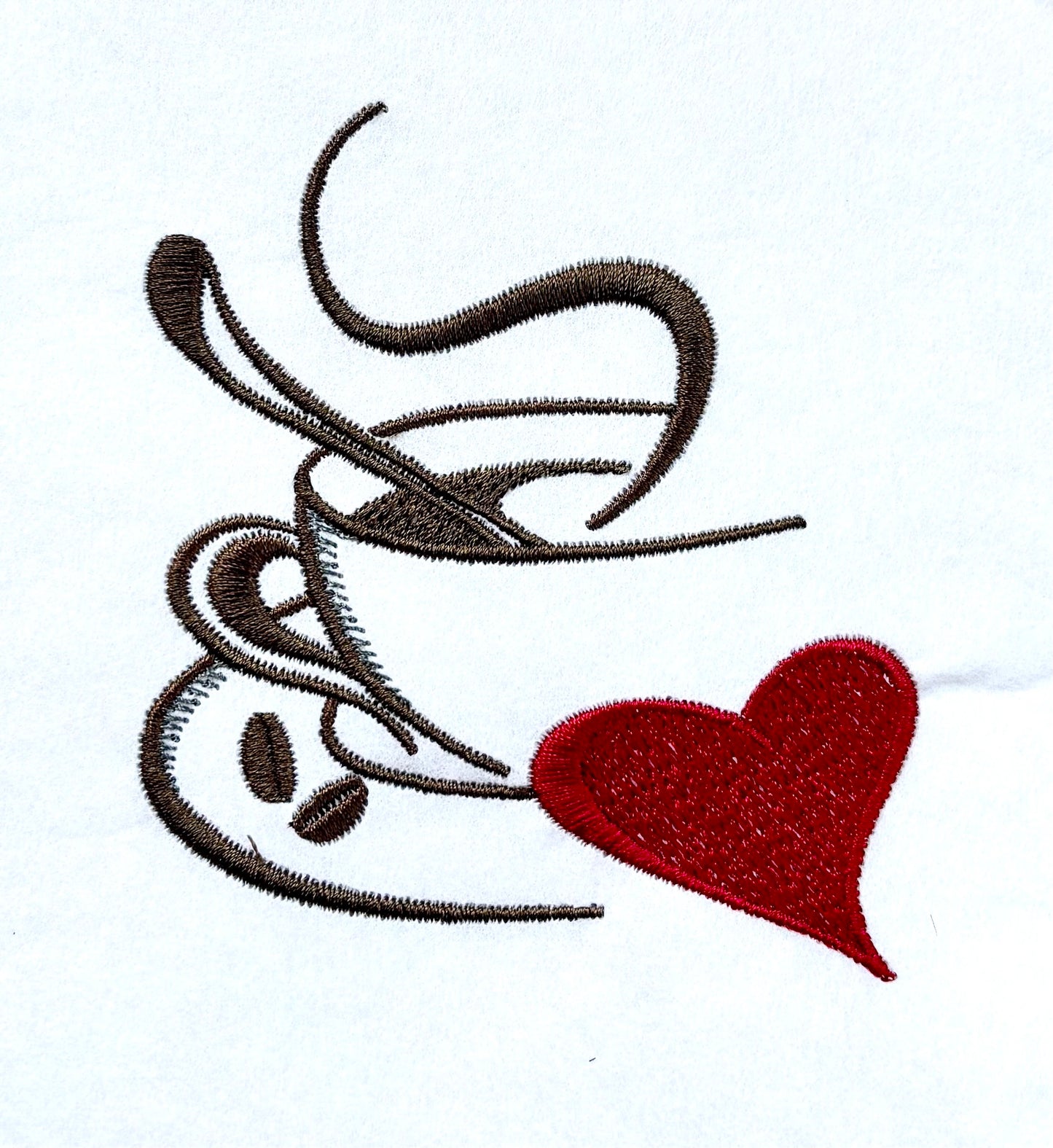 Men's Long-sleeve Heavyweight Coffee Heart T-shirt