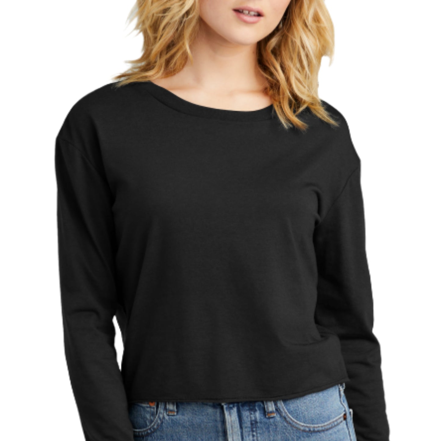 Long-sleeve Midi Crewneck T-shirt