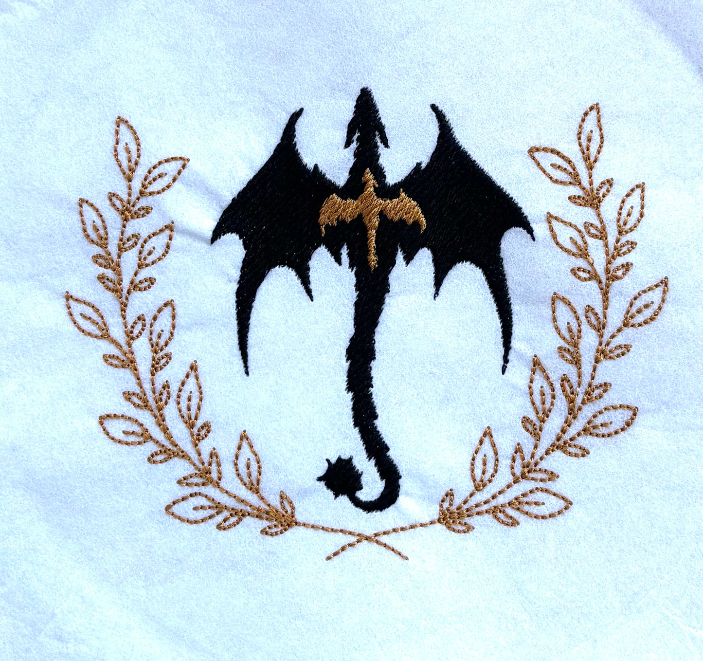 Women's Hooded Sweatshirt with Black & Gold Dragons