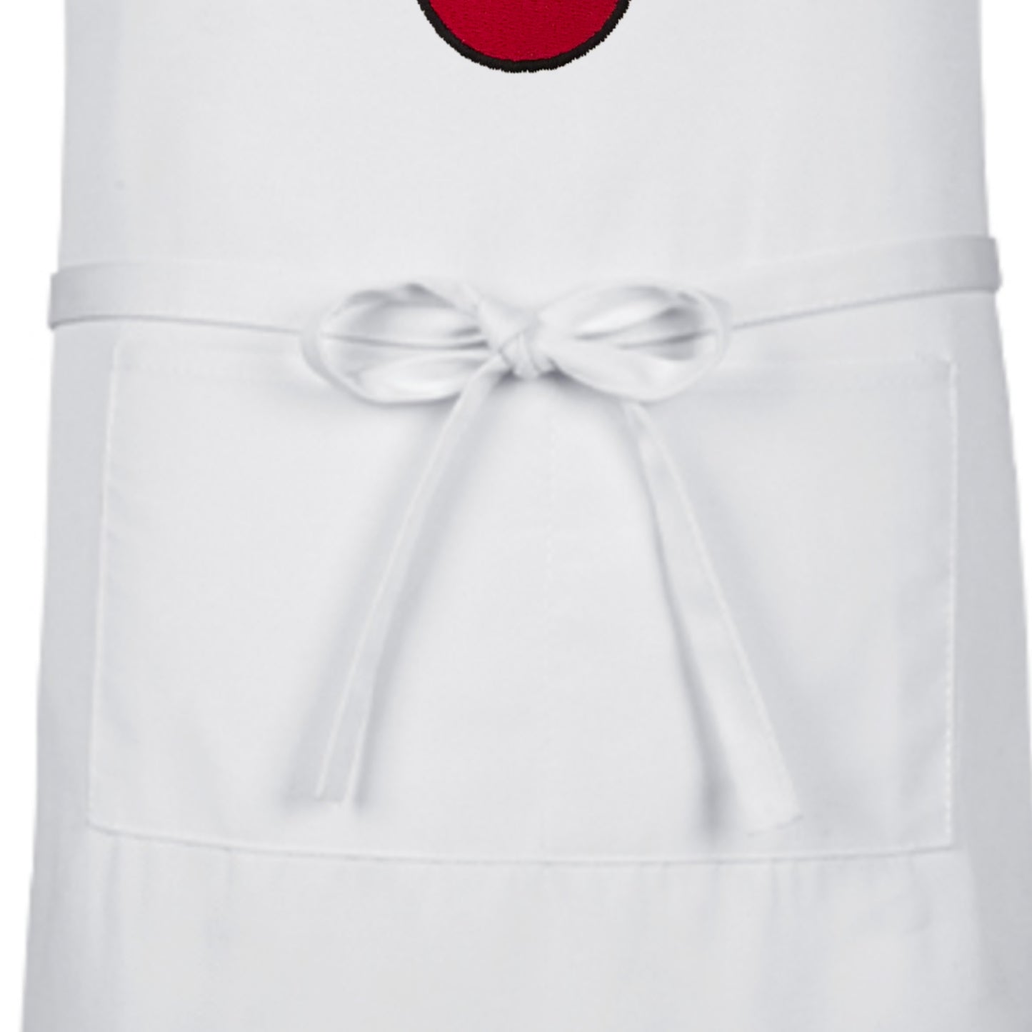 Embroidered Merry Holiday Apron with Adjustable Neck Strap and Front Pockets