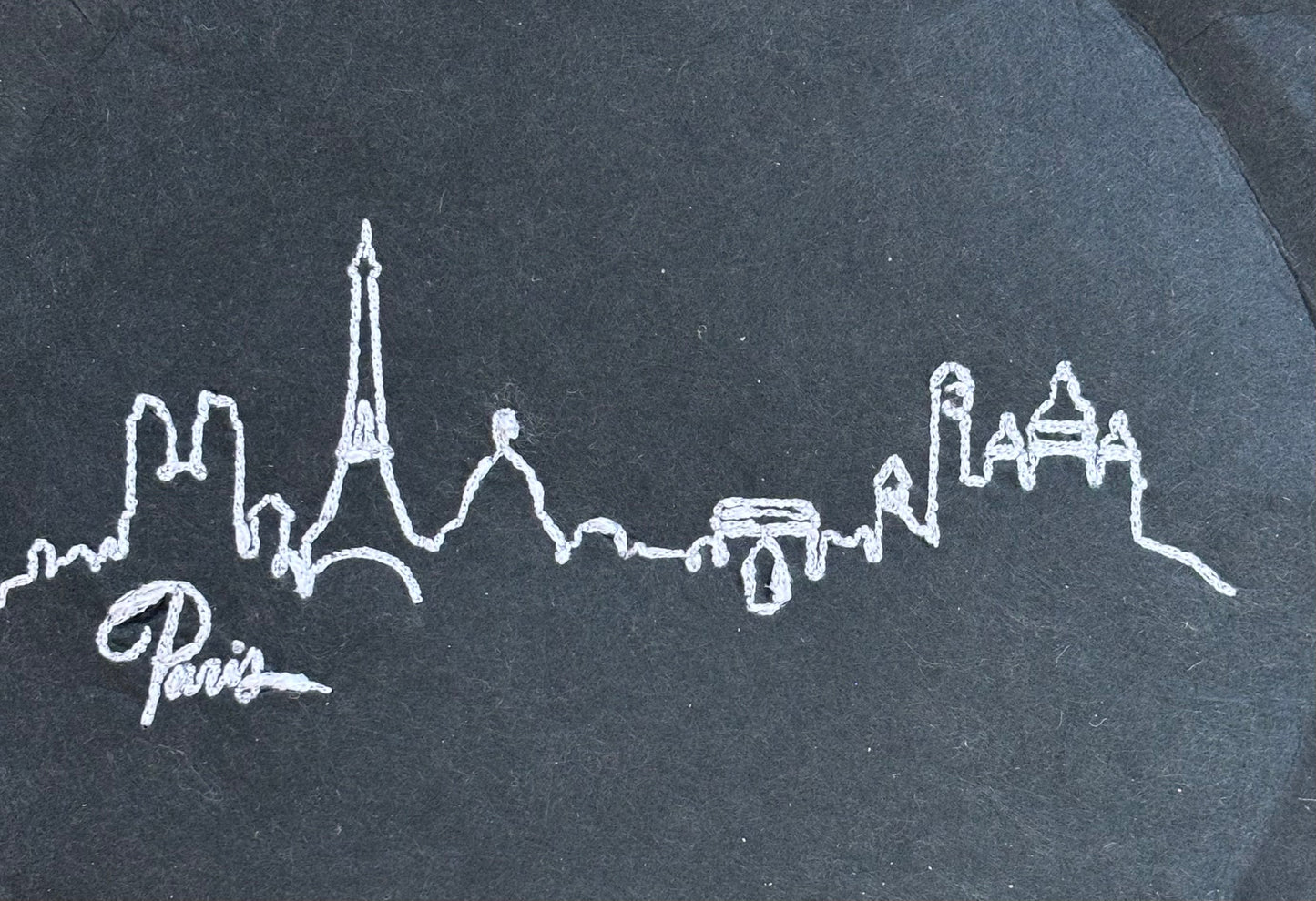 Women's Hooded Sweatshirt with Paris skyline