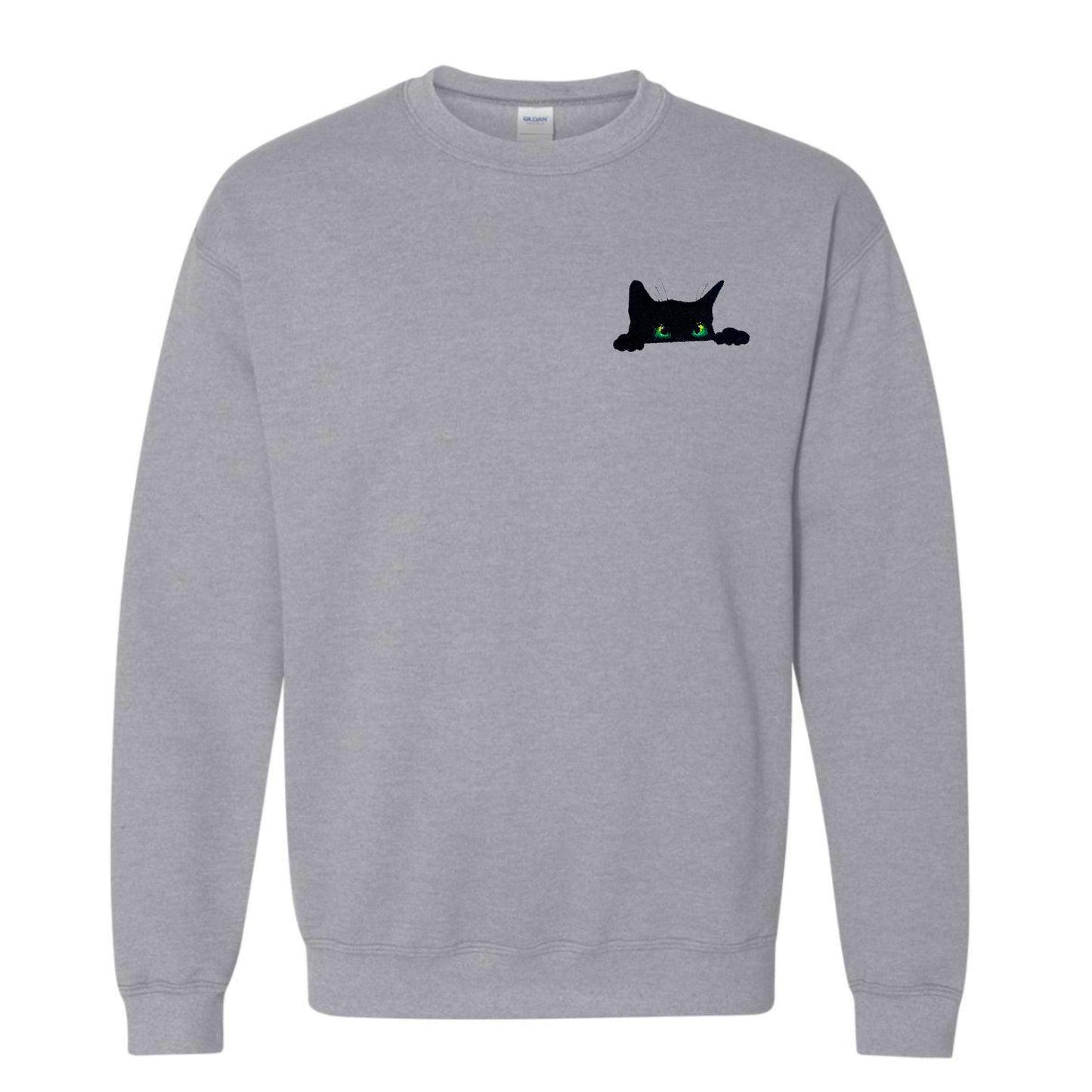 Women's Crewneck Peeking Kitten Sweatshirt