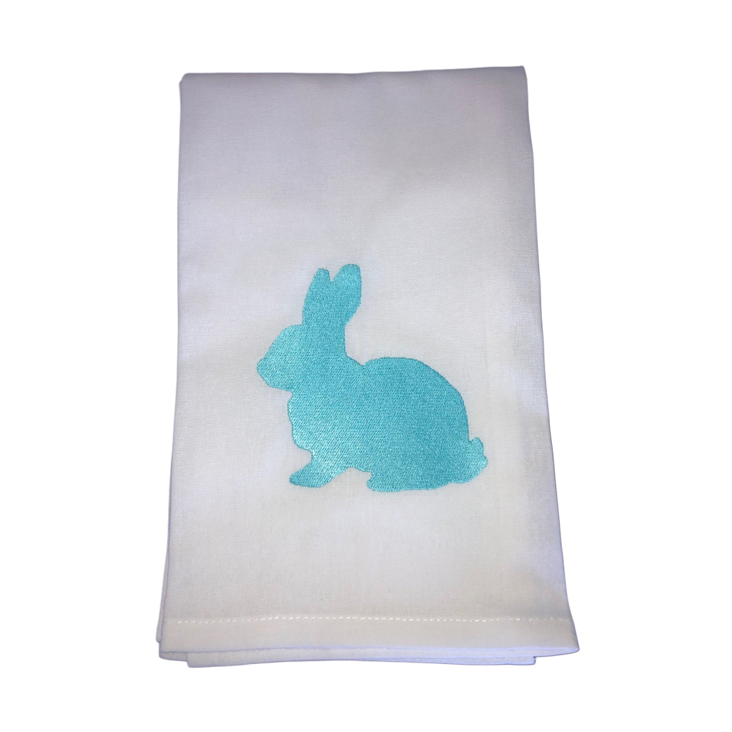 Embroidered Bunny Rabbit White Kitchen Towel Tea Towel Flour Sack Towel Gift Hostess Gift