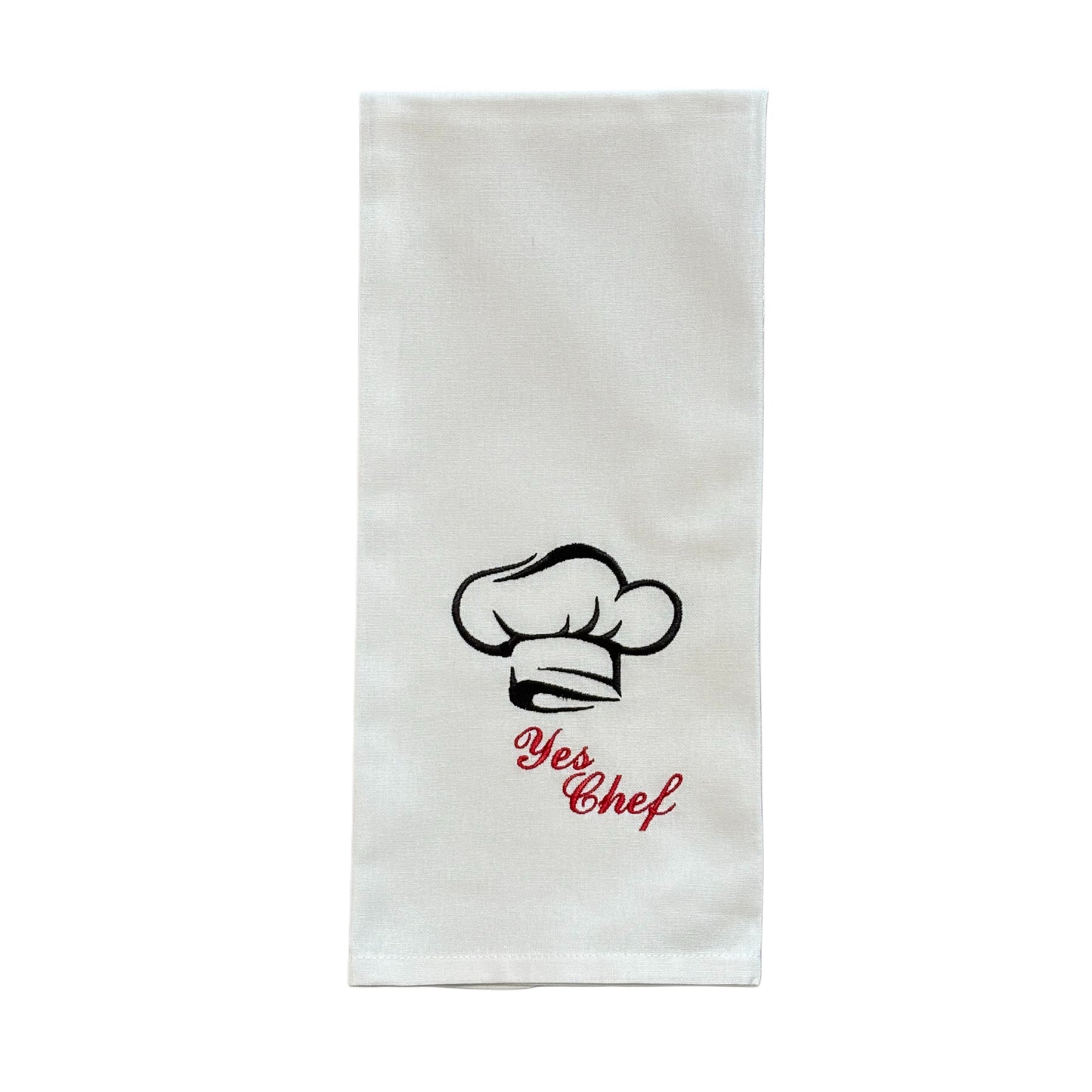 Embroidered "Yes Chef" Tea Towel, Kitchen Towel, Dish Towel, Golf Towel, Hostess Gift, Present (Copy)