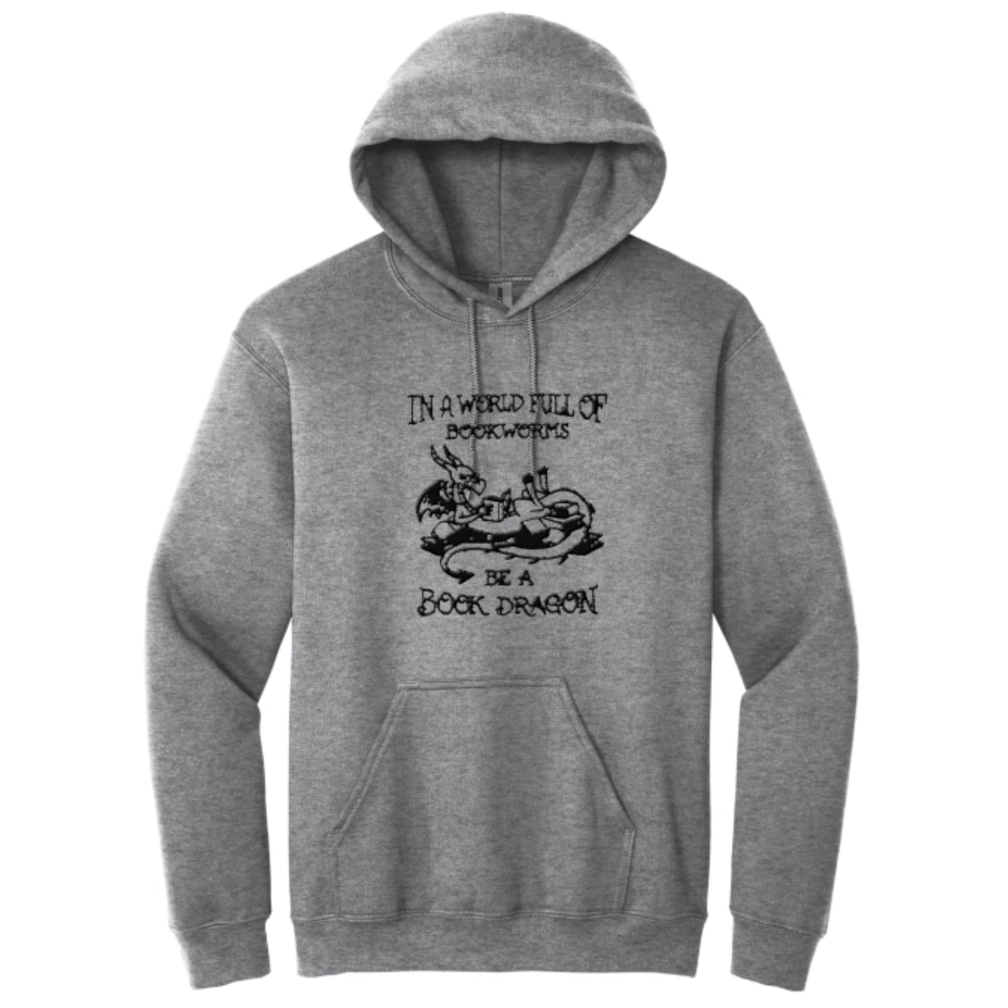 Women's Hooded Sweatshirt with Be a Book Dragon