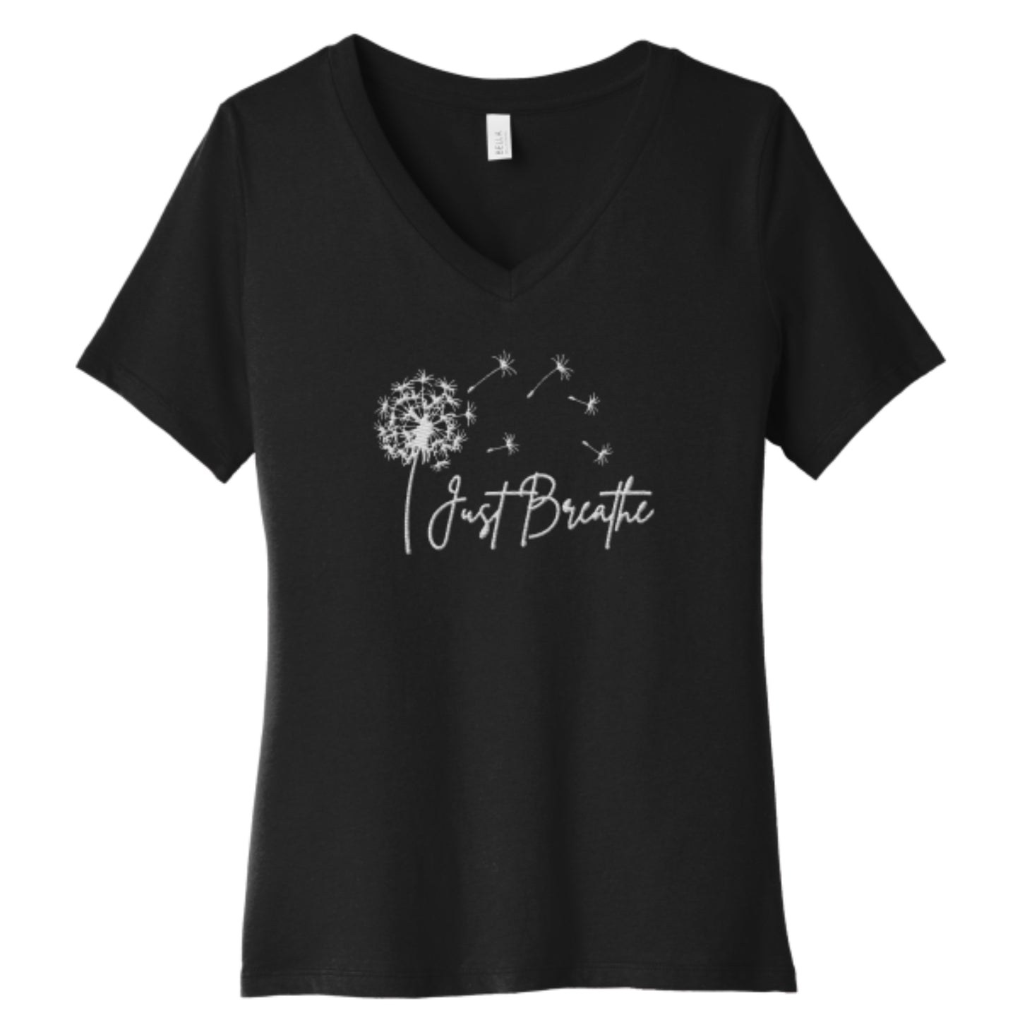 V-neck Short-sleeve Just Breathe T-shirt