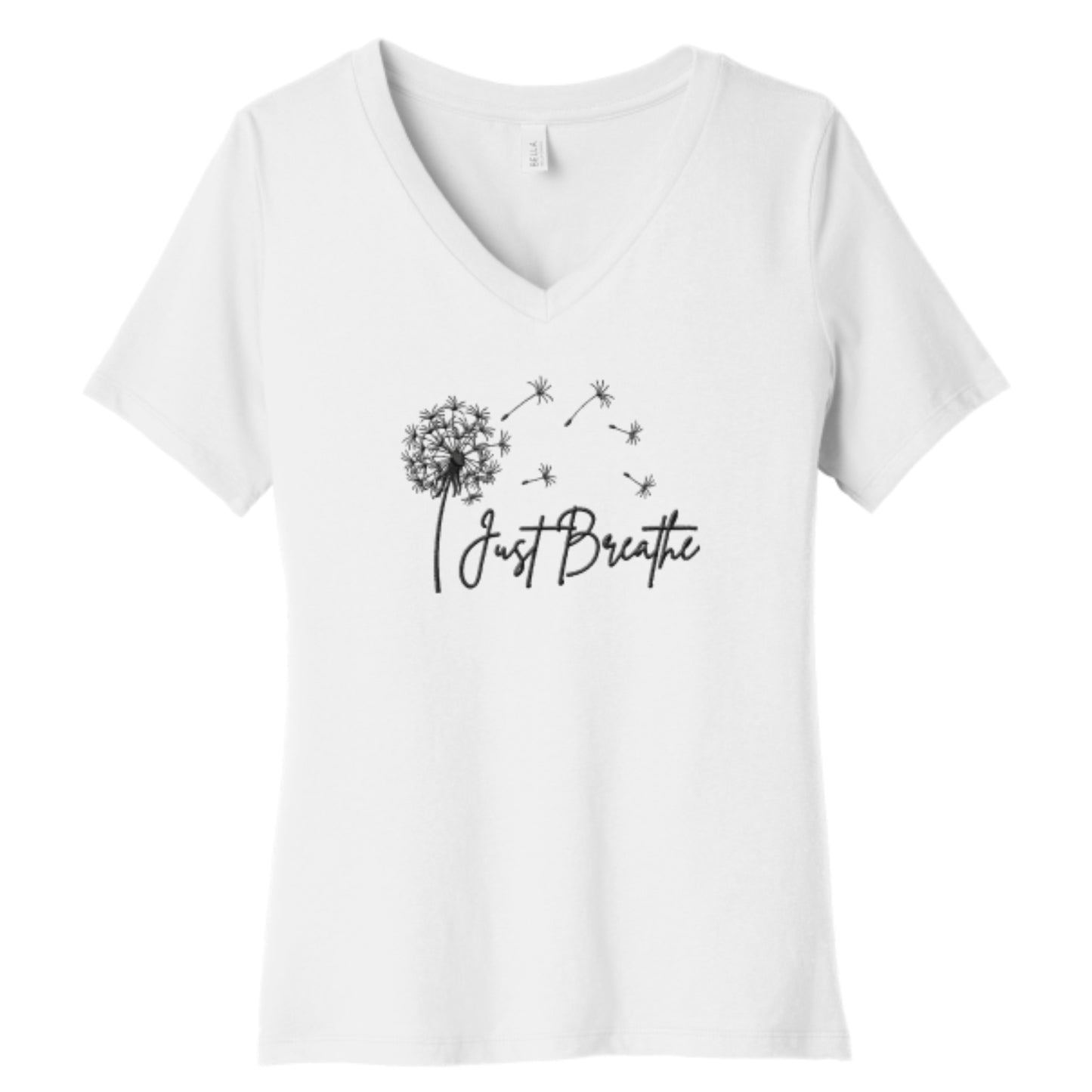 V-neck Short-sleeve Just Breathe T-shirt
