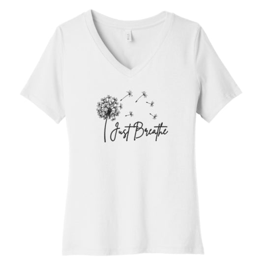 V-neck Short-sleeve Just Breathe T-shirt