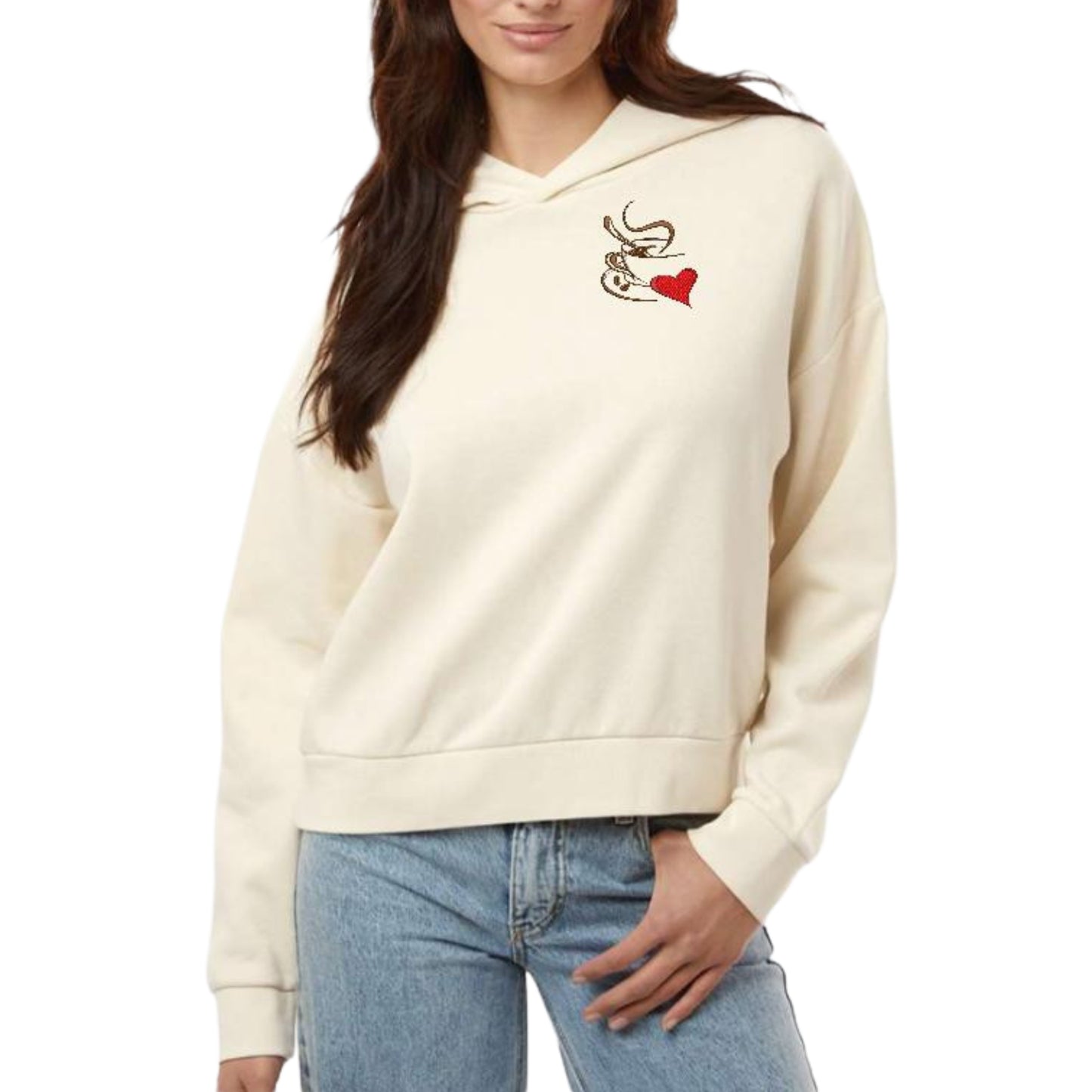Women's Sunday Hooded I Love Coffee Sweatshirt