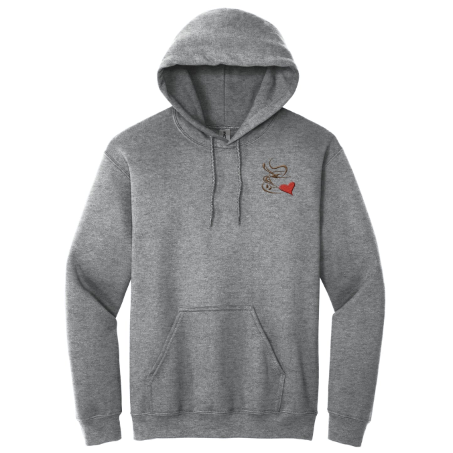 Women's Hooded Sweatshirt with I Love Coffee