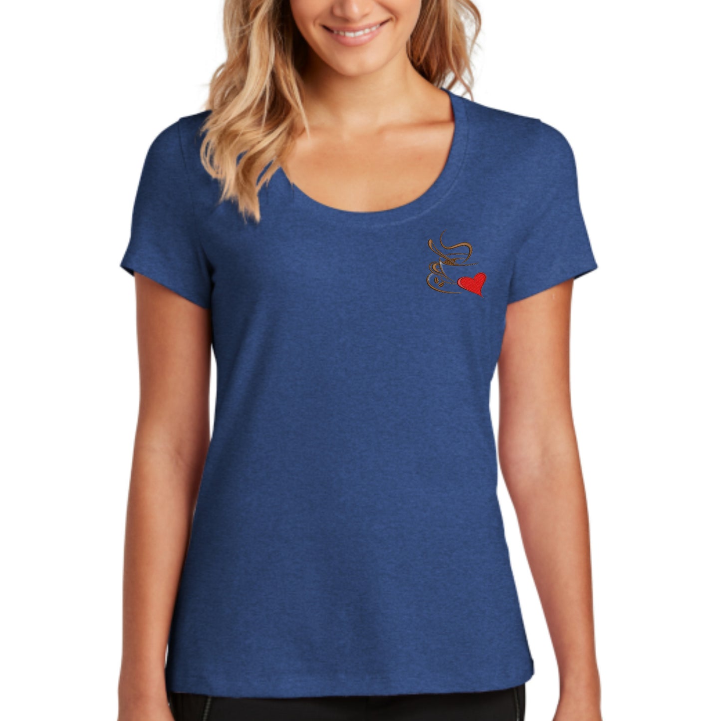 Scoop neck Short-sleeve I Love Coffee T-shirt