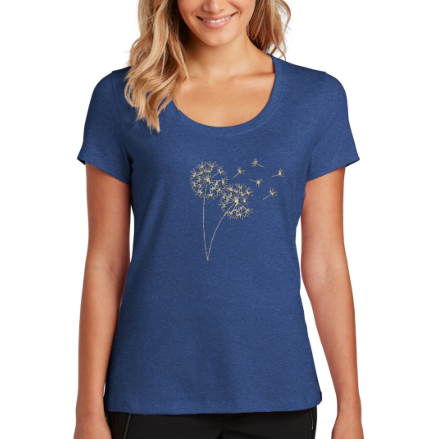 Scoop neck Short-sleeve Dandelions T-shirt