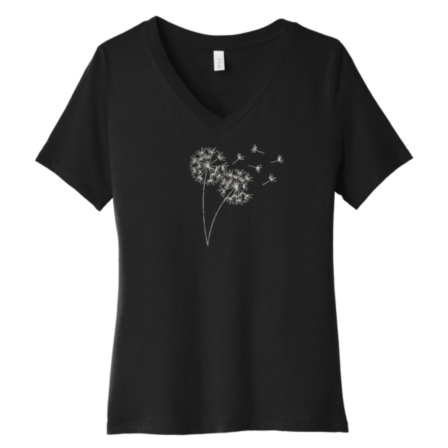 V-neck Short-sleeve Dandelions T-shirt