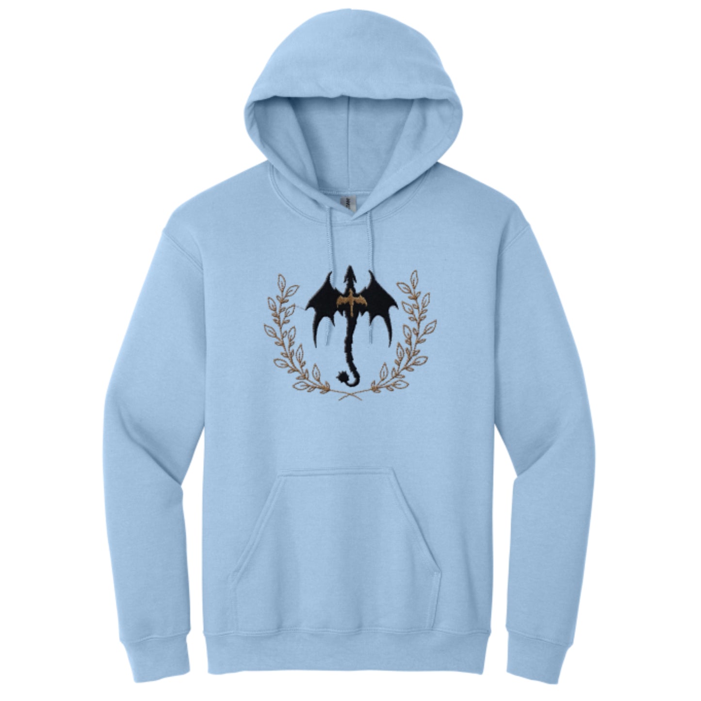 Women's Hooded Sweatshirt with Black & Gold Dragons