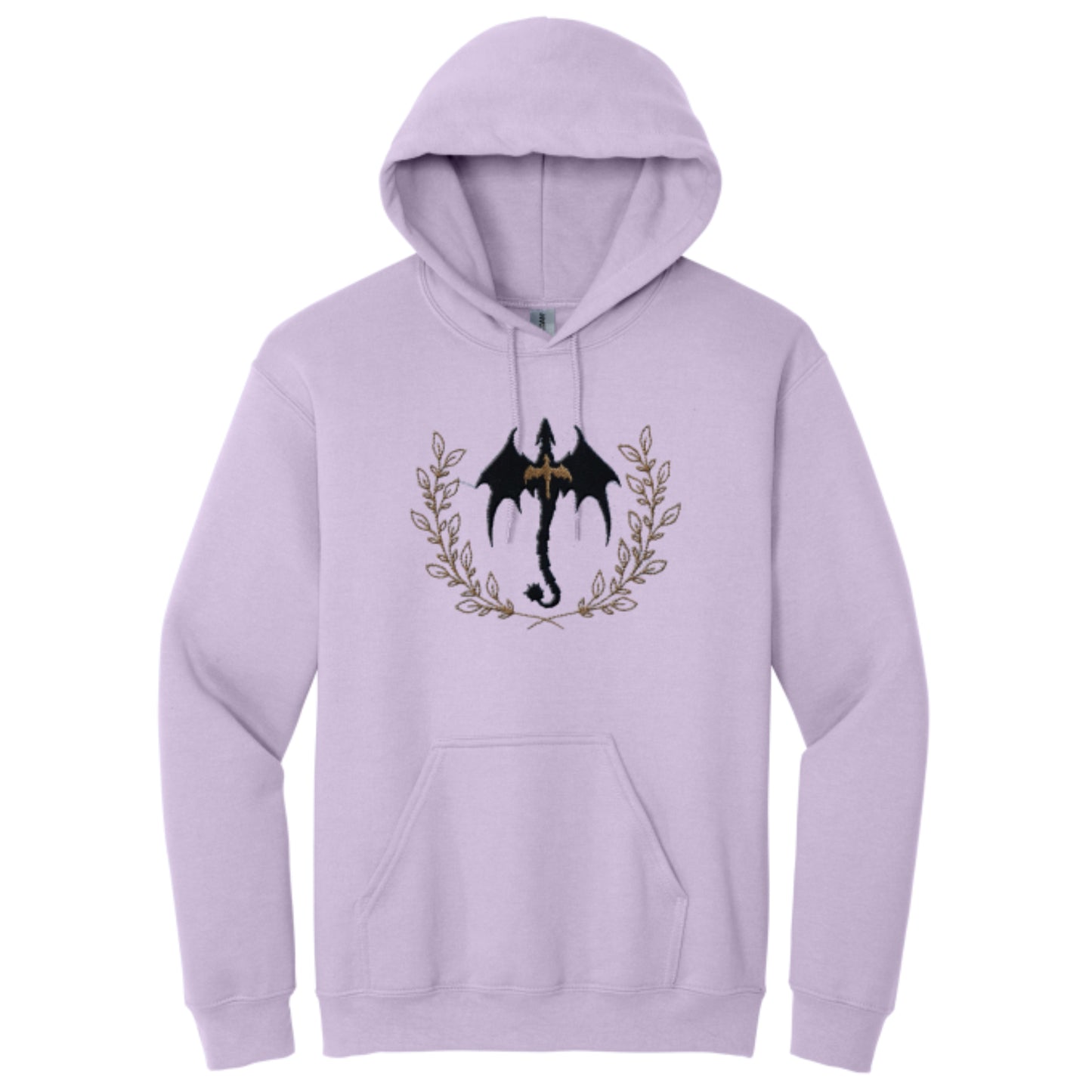 Women's Hooded Sweatshirt with Black & Gold Dragons