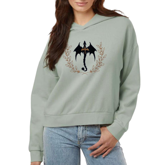 Women's Sunday Hooded Black & Gold Dragons Sweatshirt