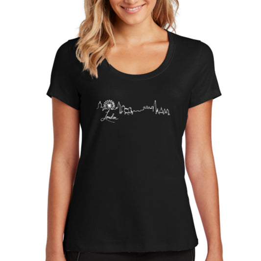 Scoop neck Short-sleeve London T-shirt