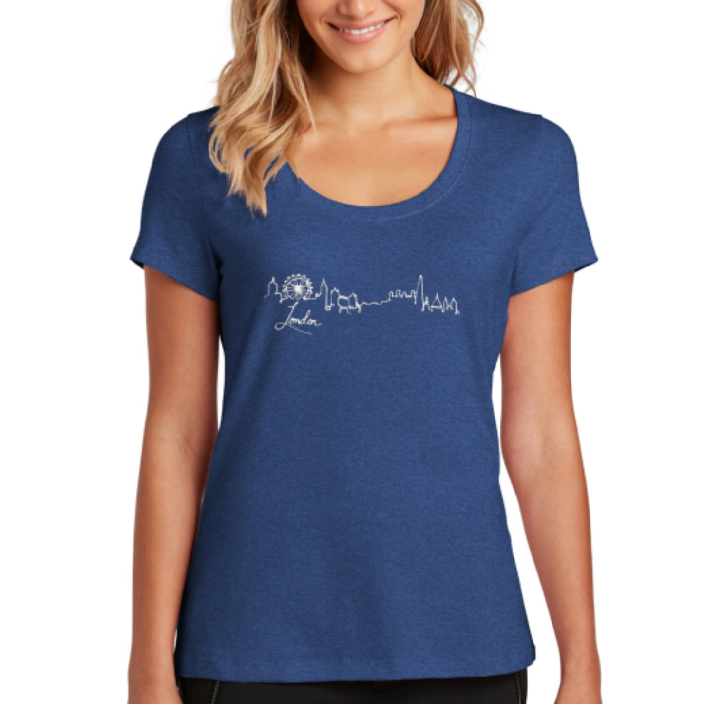 Scoop neck Short-sleeve London T-shirt