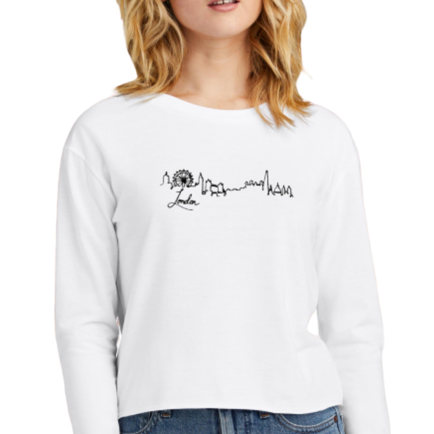 Long-sleeve Midi Crewneck London T-shirt