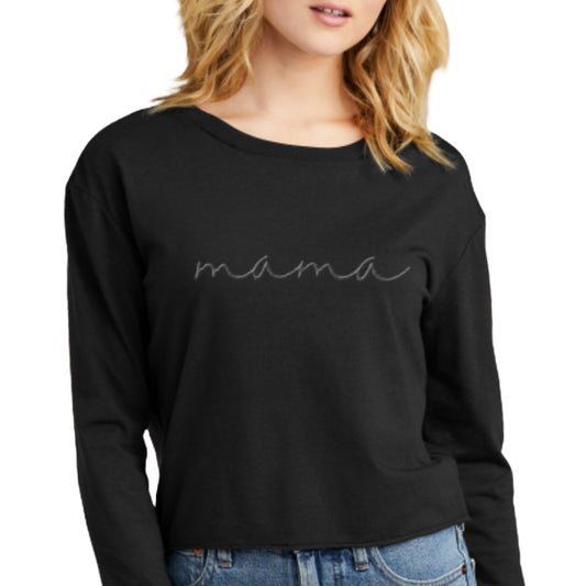 Long-sleeve Midi Crewneck Mama T-shirt