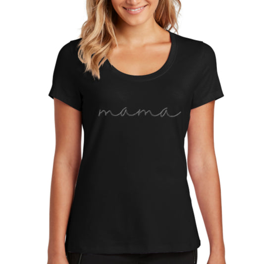 Scoop neck Short-sleeve Mama T-shirt