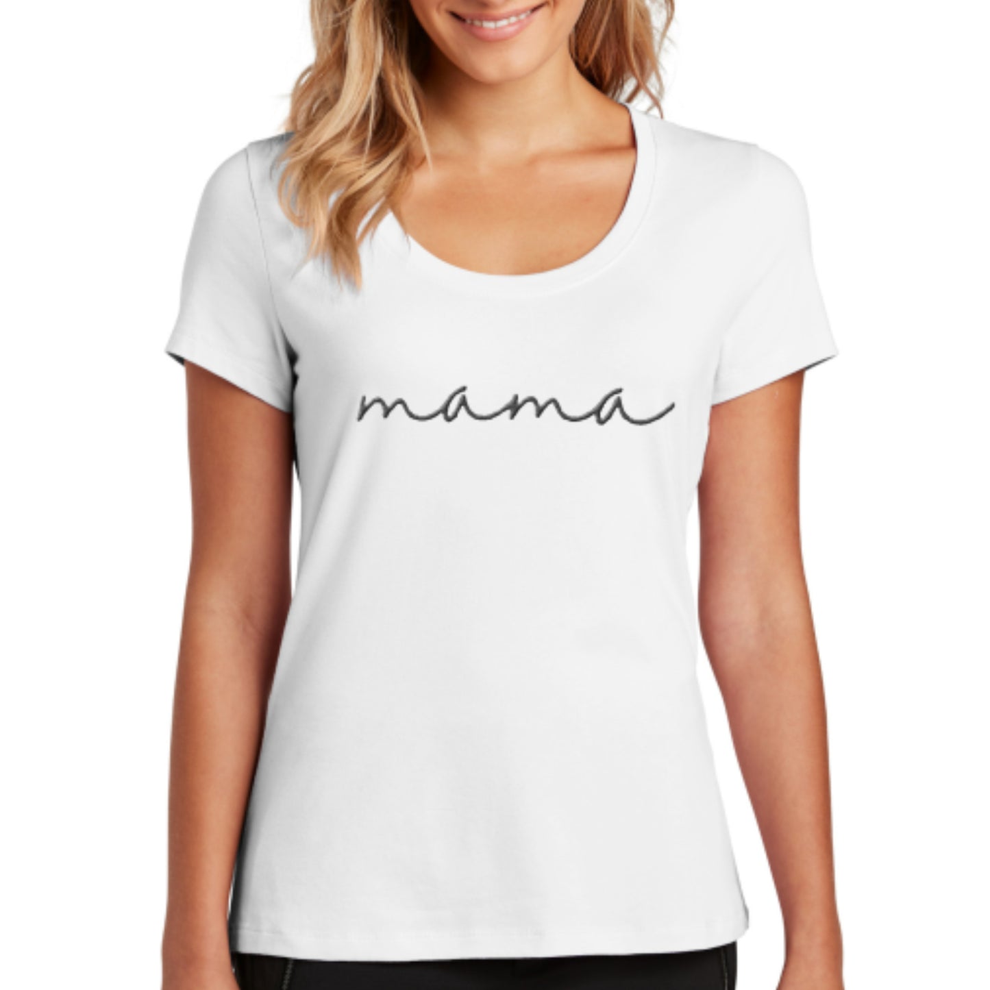 Scoop neck Short-sleeve Mama T-shirt