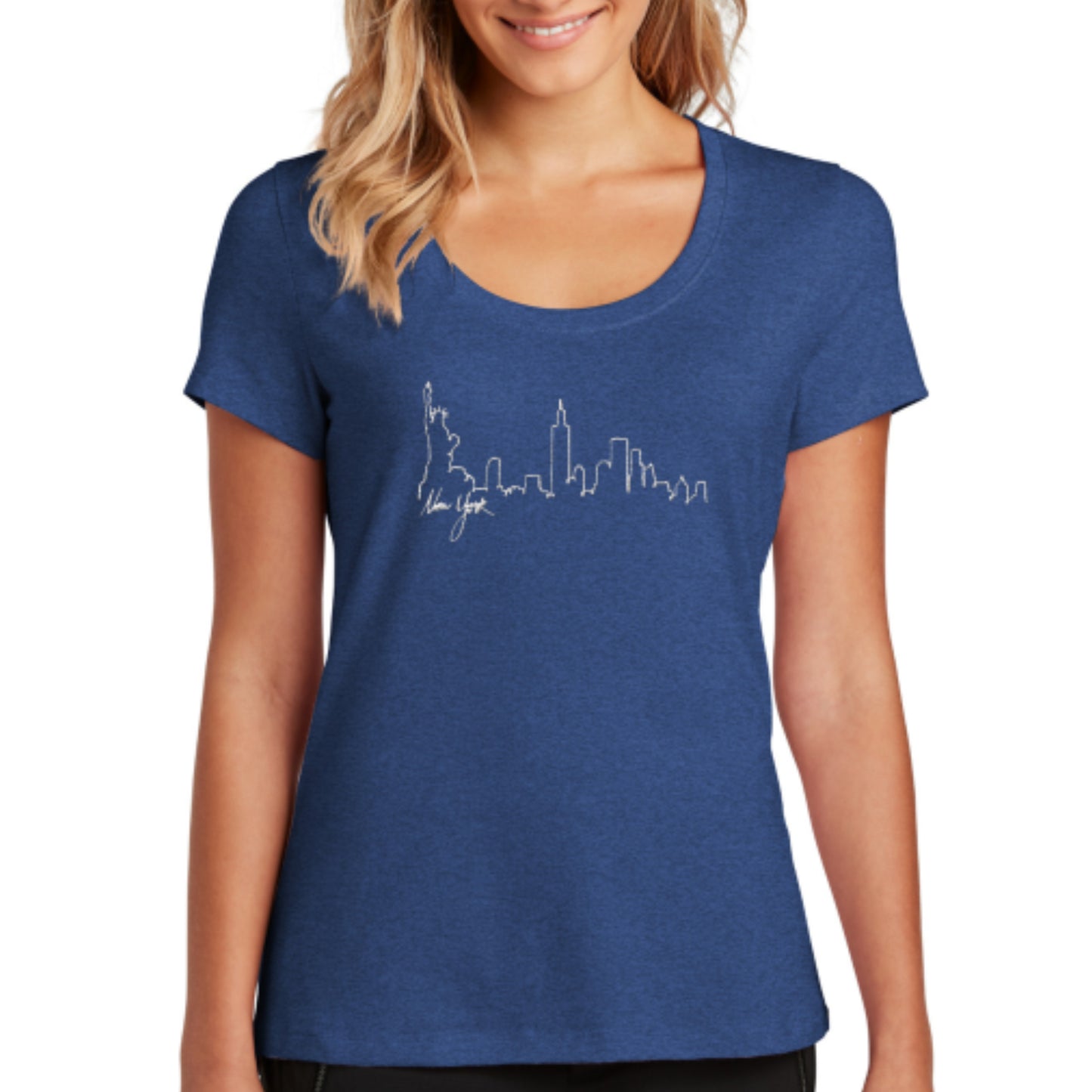 Scoop neck Short-sleeve New York T-shirt