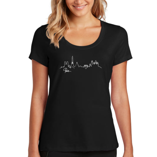 Scoop neck Short-sleeve Paris T-shirt