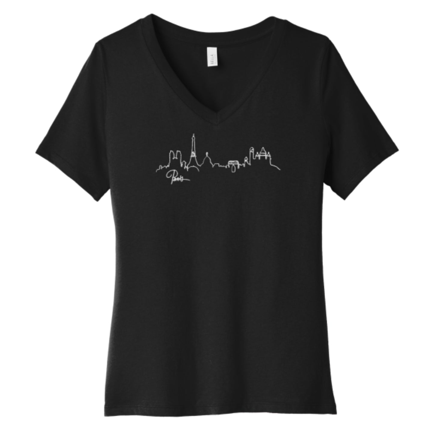 V-neck Short-sleeve Paris T-shirt
