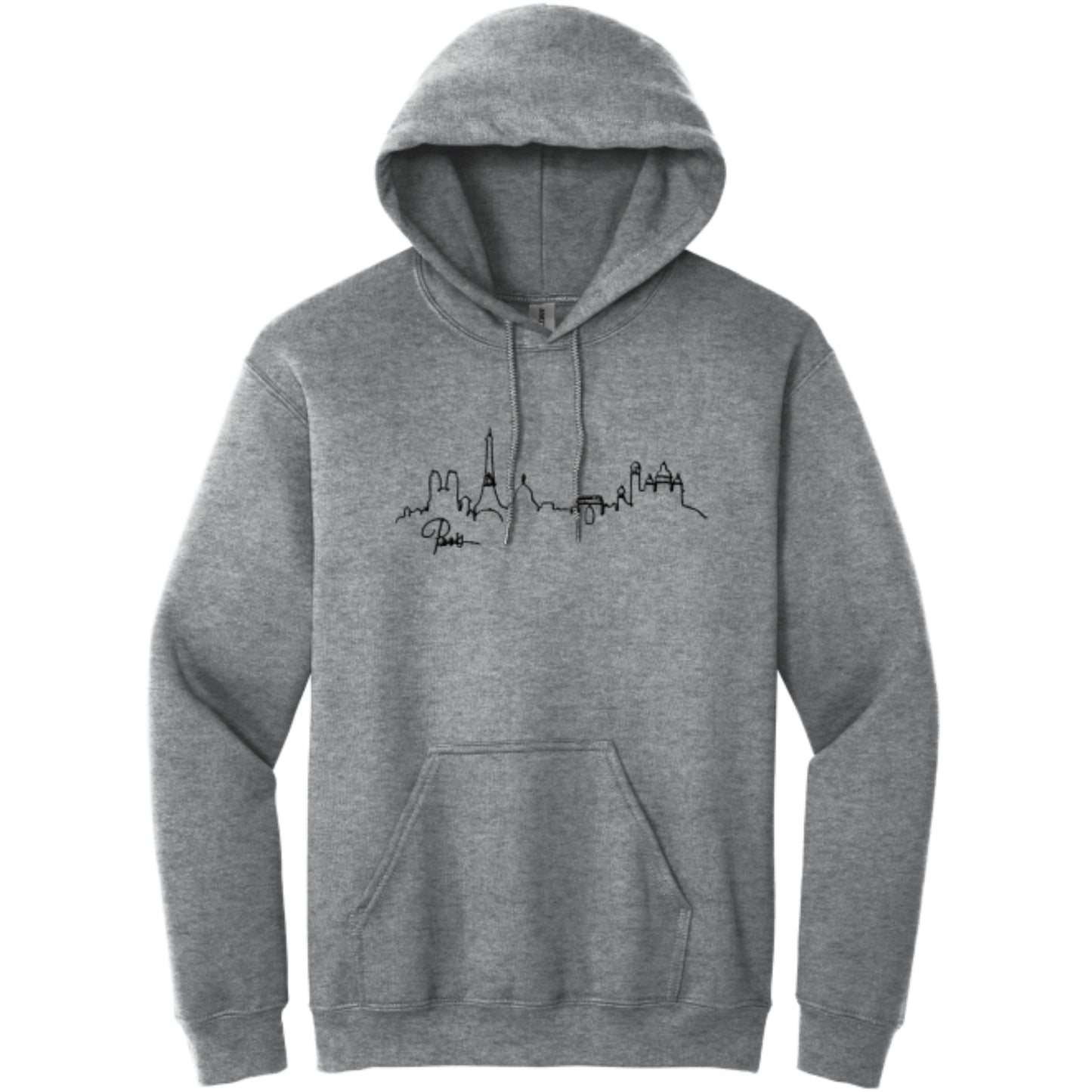 Women's Hooded Sweatshirt with Paris skyline