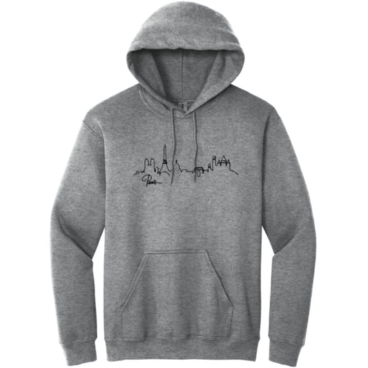 Men's Hooded Sweatshirt with Paris skyline