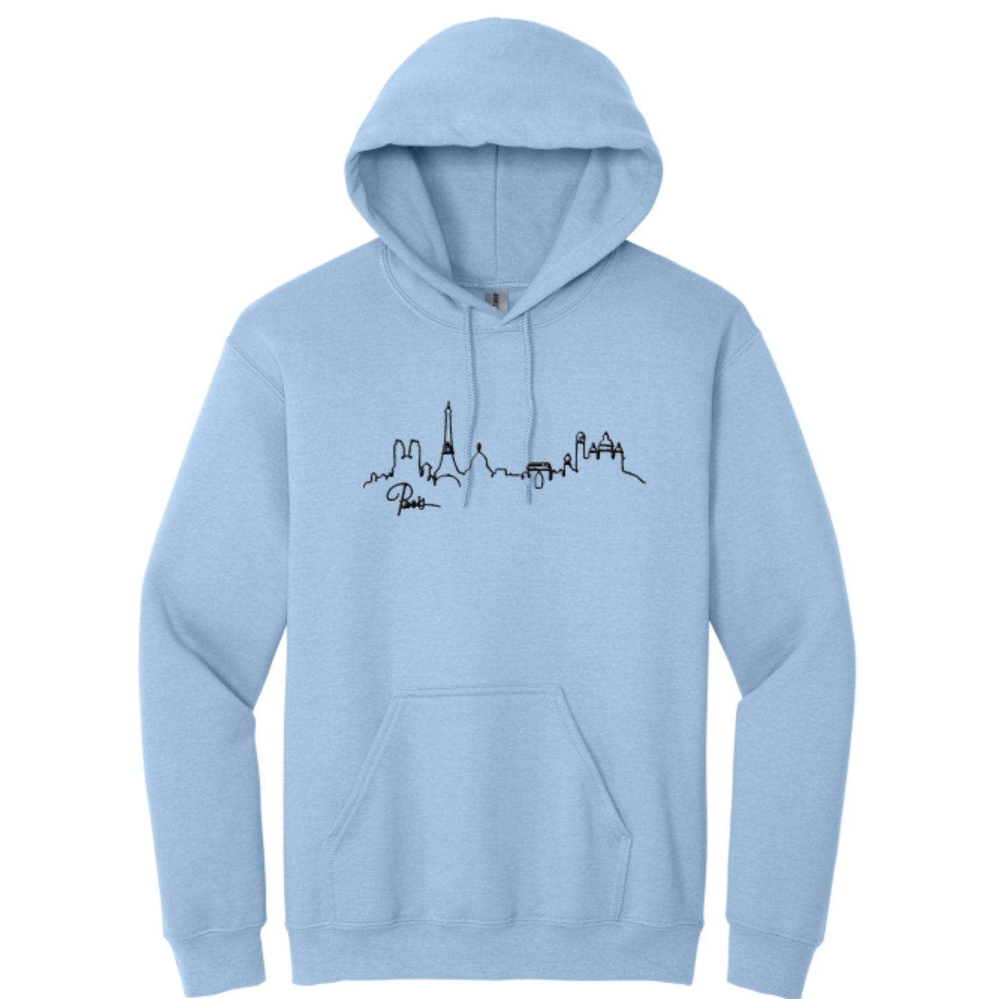 Women's Hooded Sweatshirt with Paris skyline