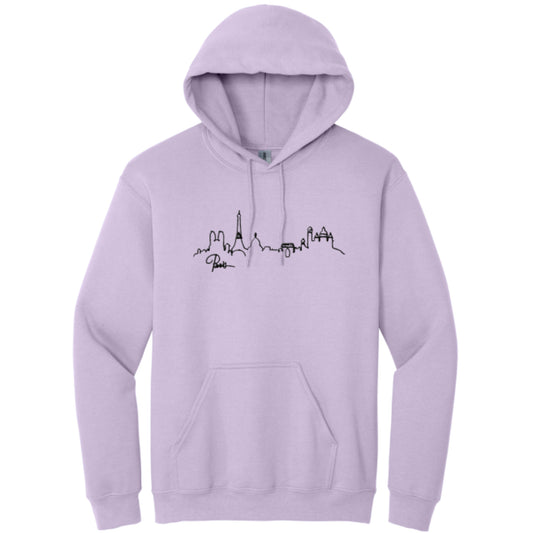 Women's Hooded Sweatshirt with Paris skyline