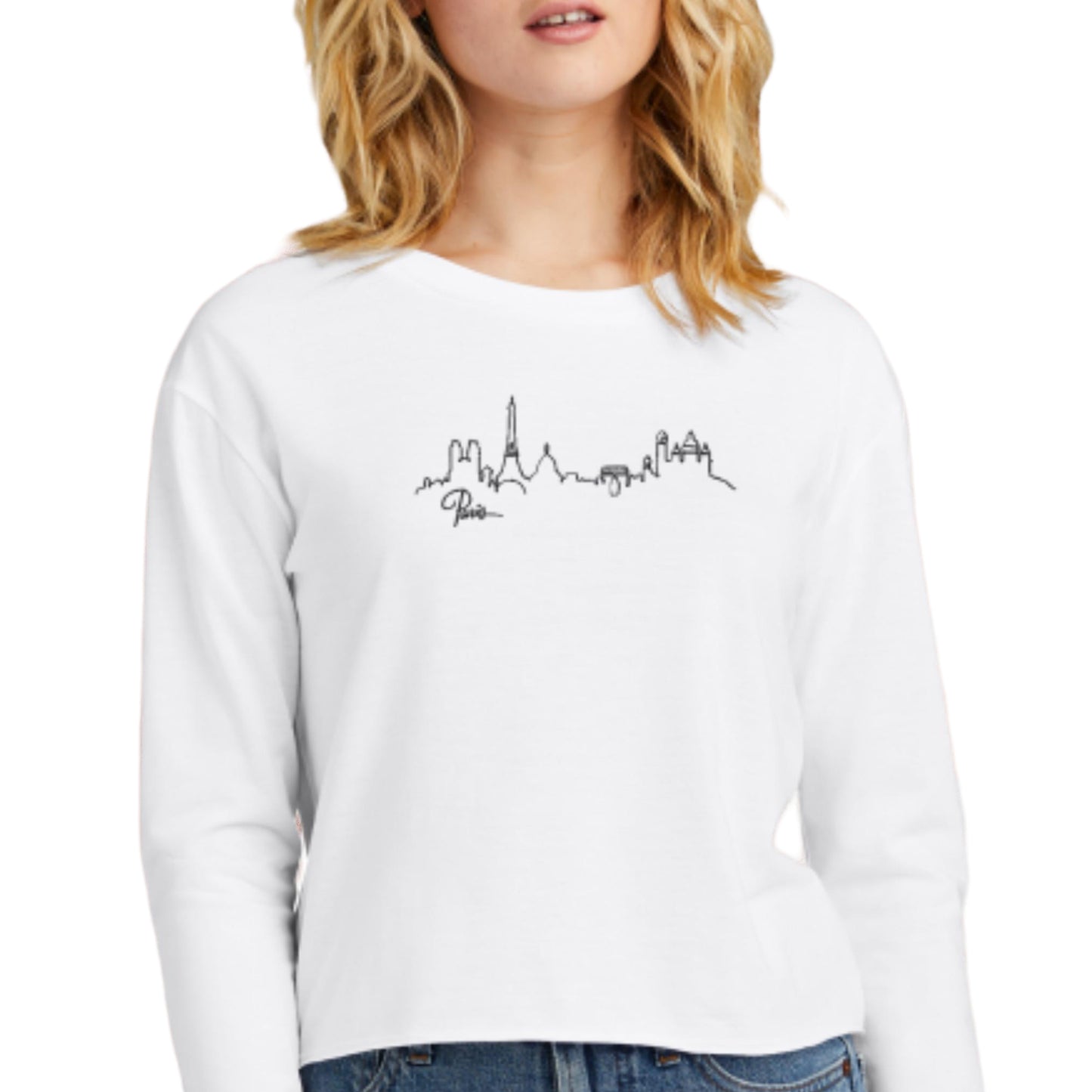 Long-sleeve Midi Crewneck Paris T-shirt