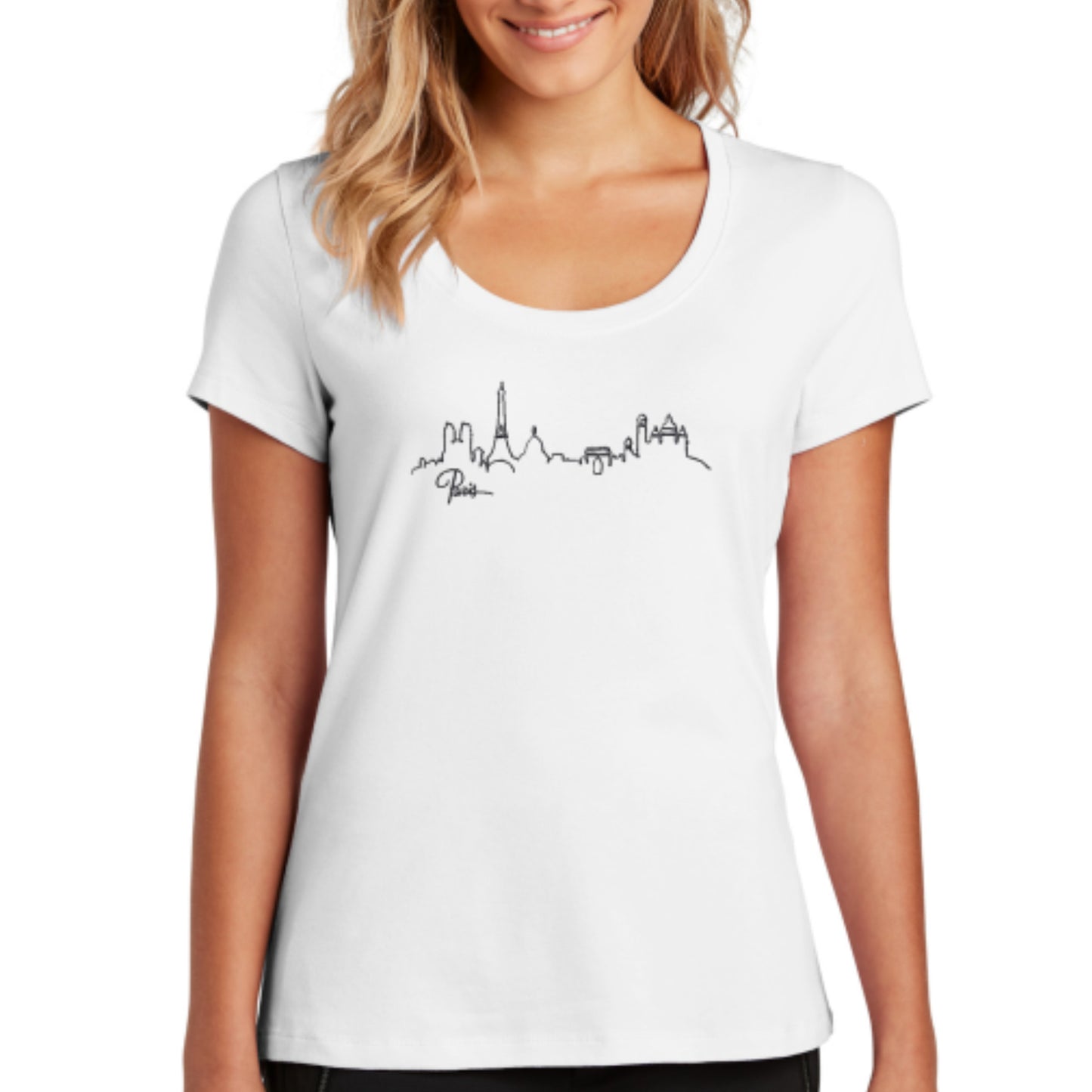 Scoop neck Short-sleeve Paris T-shirt
