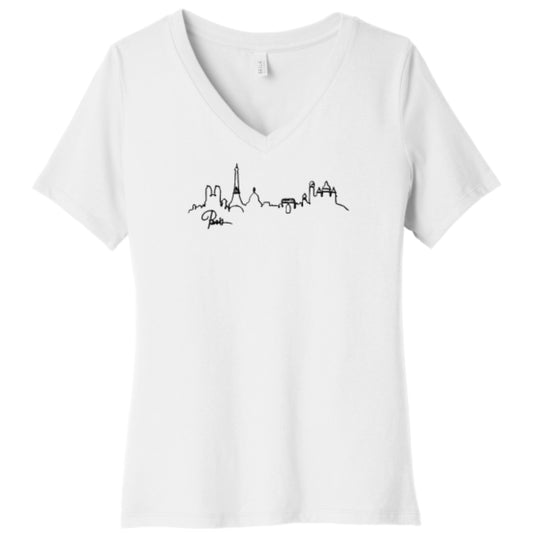 V-neck Short-sleeve Paris T-shirt