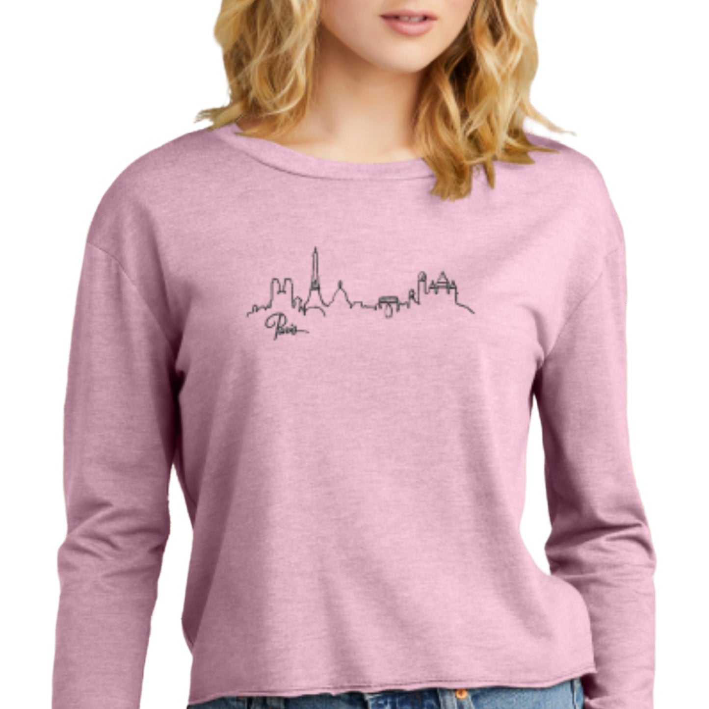 Long-sleeve Midi Crewneck Paris T-shirt