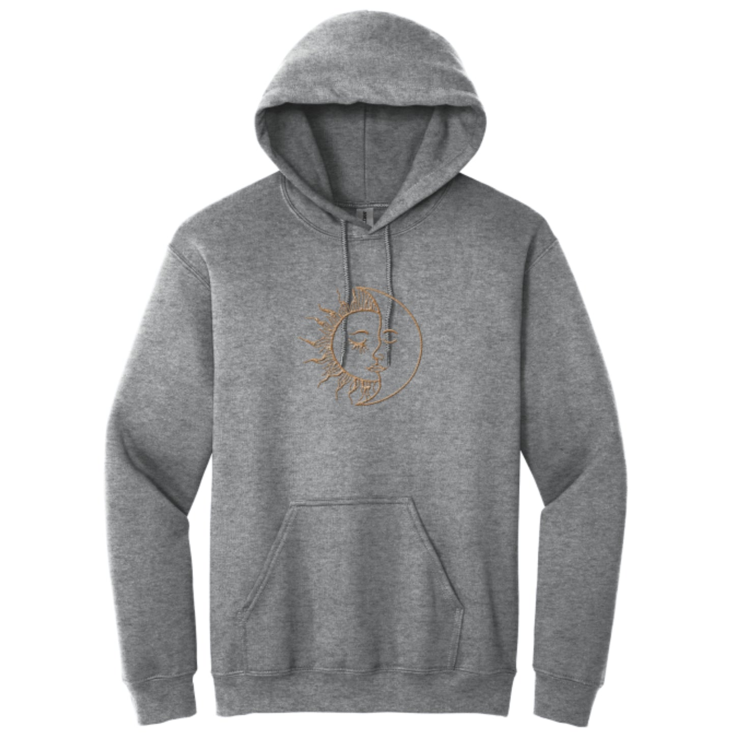 Women's Hooded Sweatshirt with Sun Moon