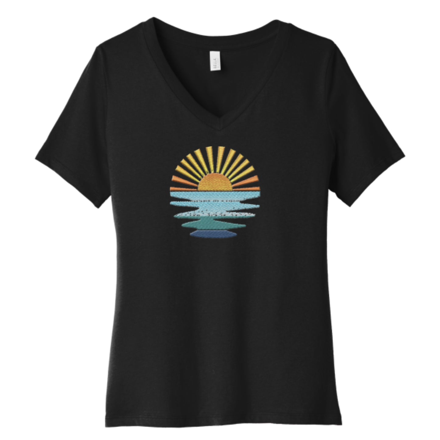 V-neck Short-sleeve Sunset T-shirt