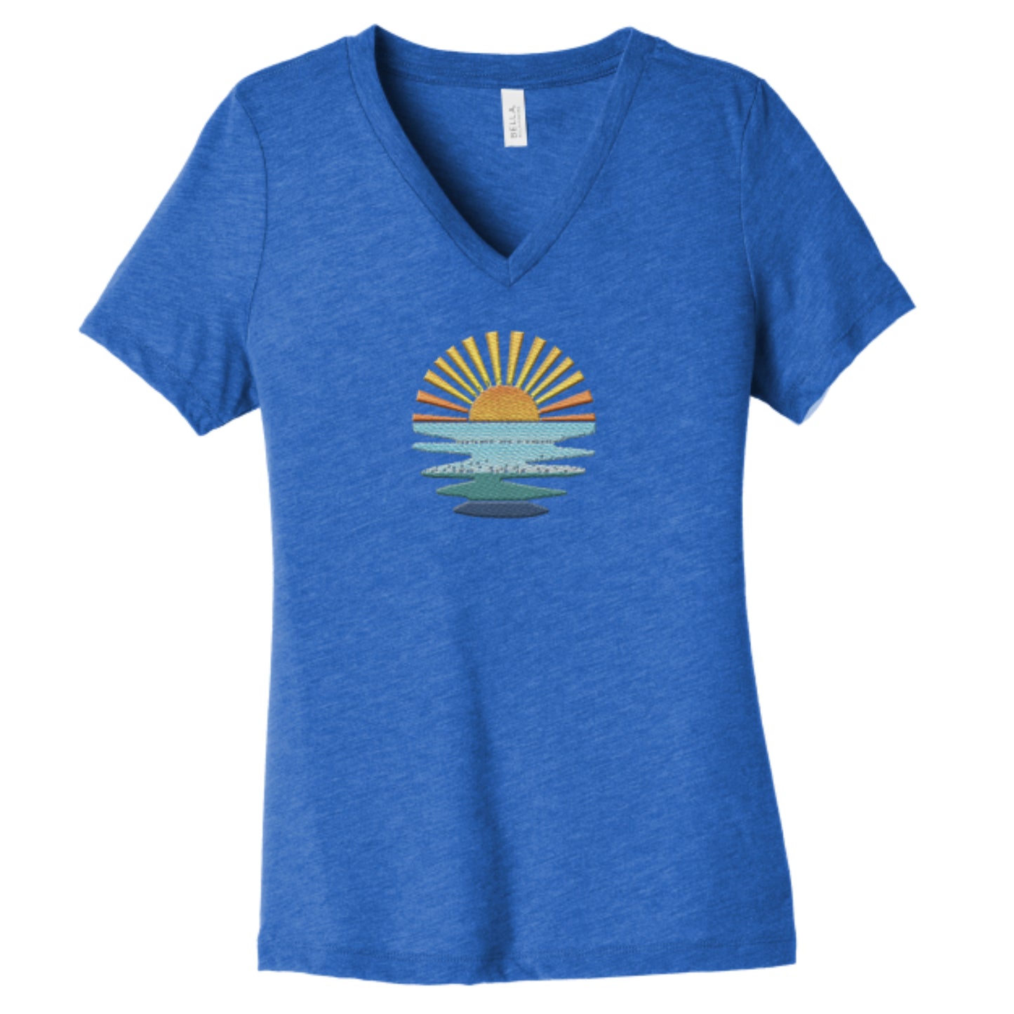 V-neck Short-sleeve Sunset T-shirt