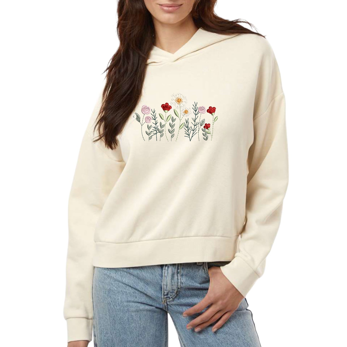 Women's Sunday Hooded Wildflowers Sweatshirt