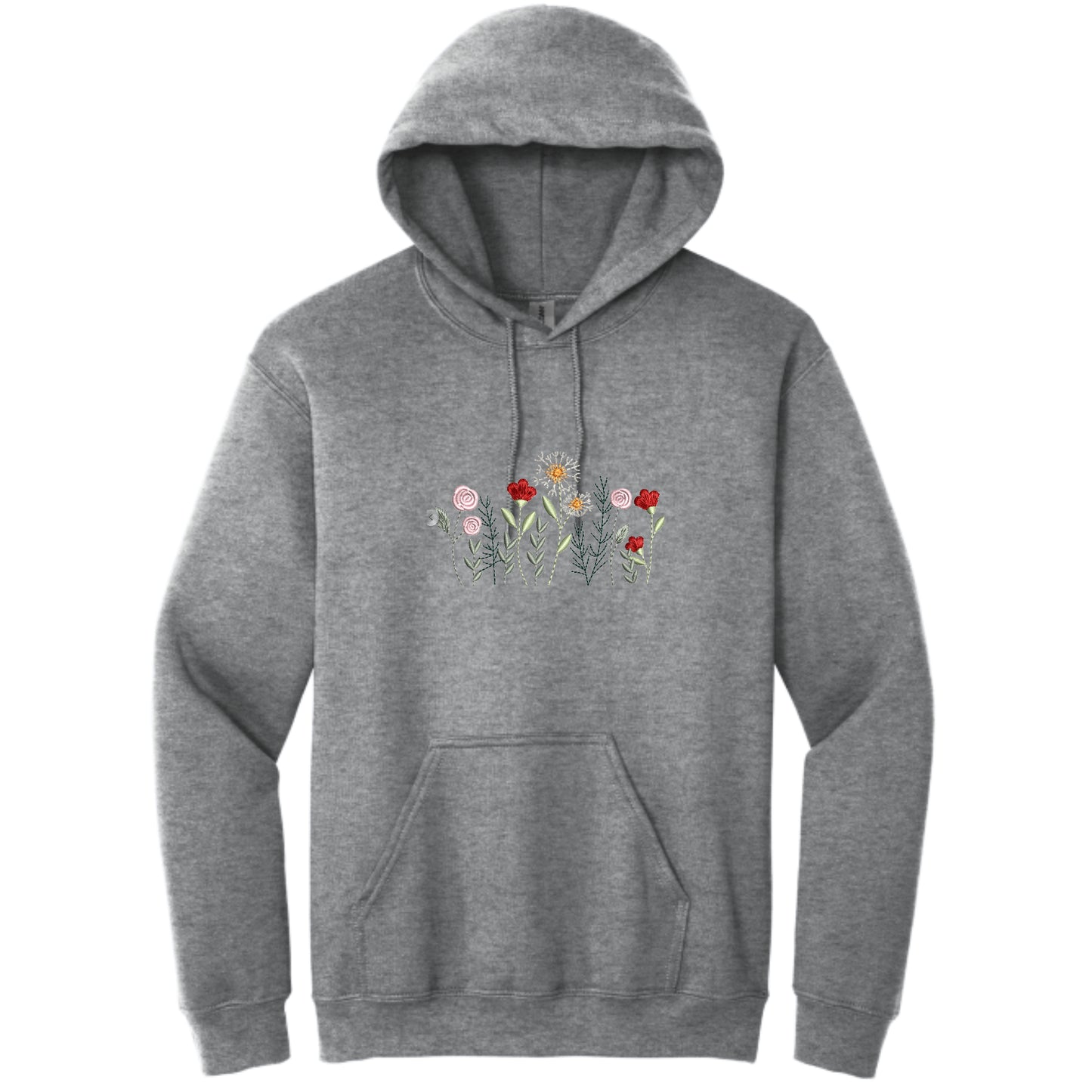 Women's Hooded Sweatshirt with Wildflowers