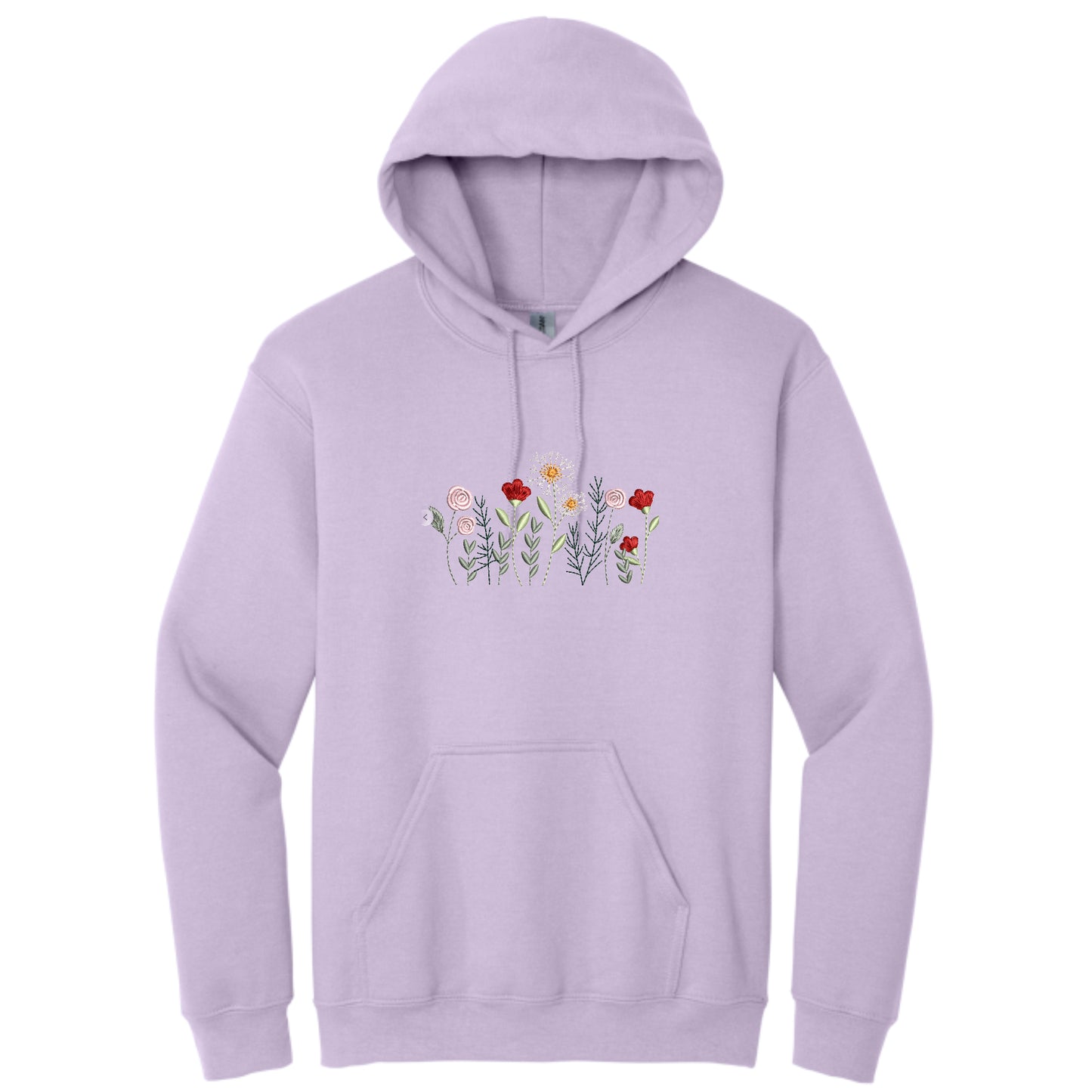 Women's Hooded Sweatshirt with Wildflowers