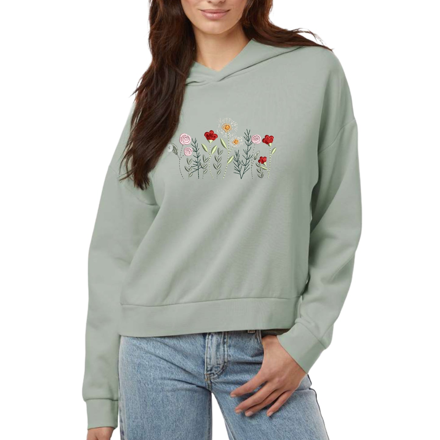 Women's Sunday Hooded Wildflowers Sweatshirt