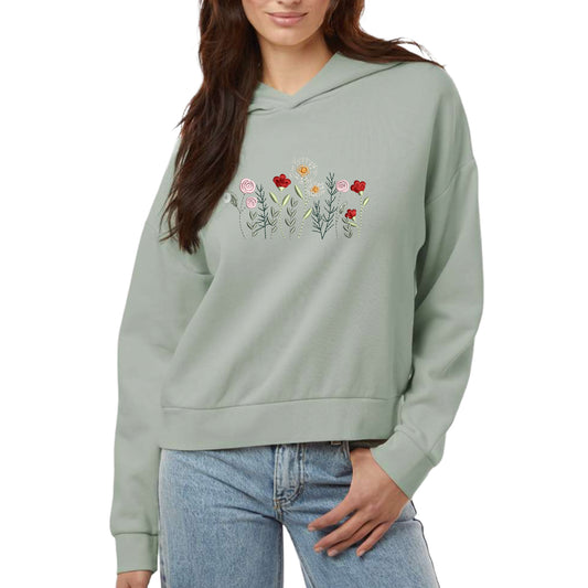 Women's Sunday Hooded Wildflowers Sweatshirt